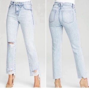 Good American Light Blue Straight Leg Jeans